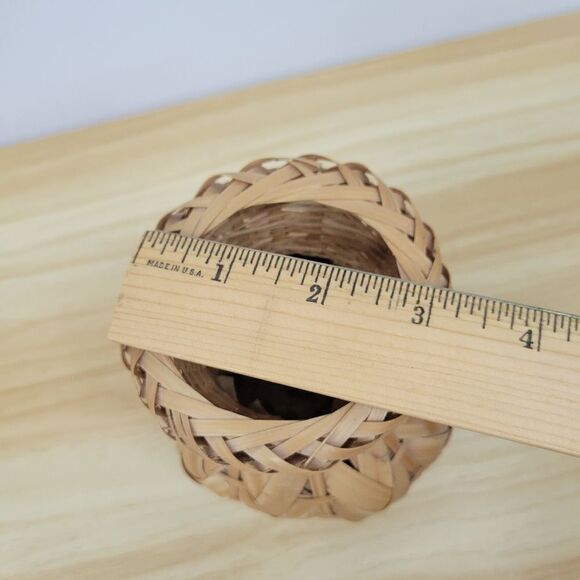 Vintage Rattan Bamboo Wicker Boho Vase - Picture 9 of 12